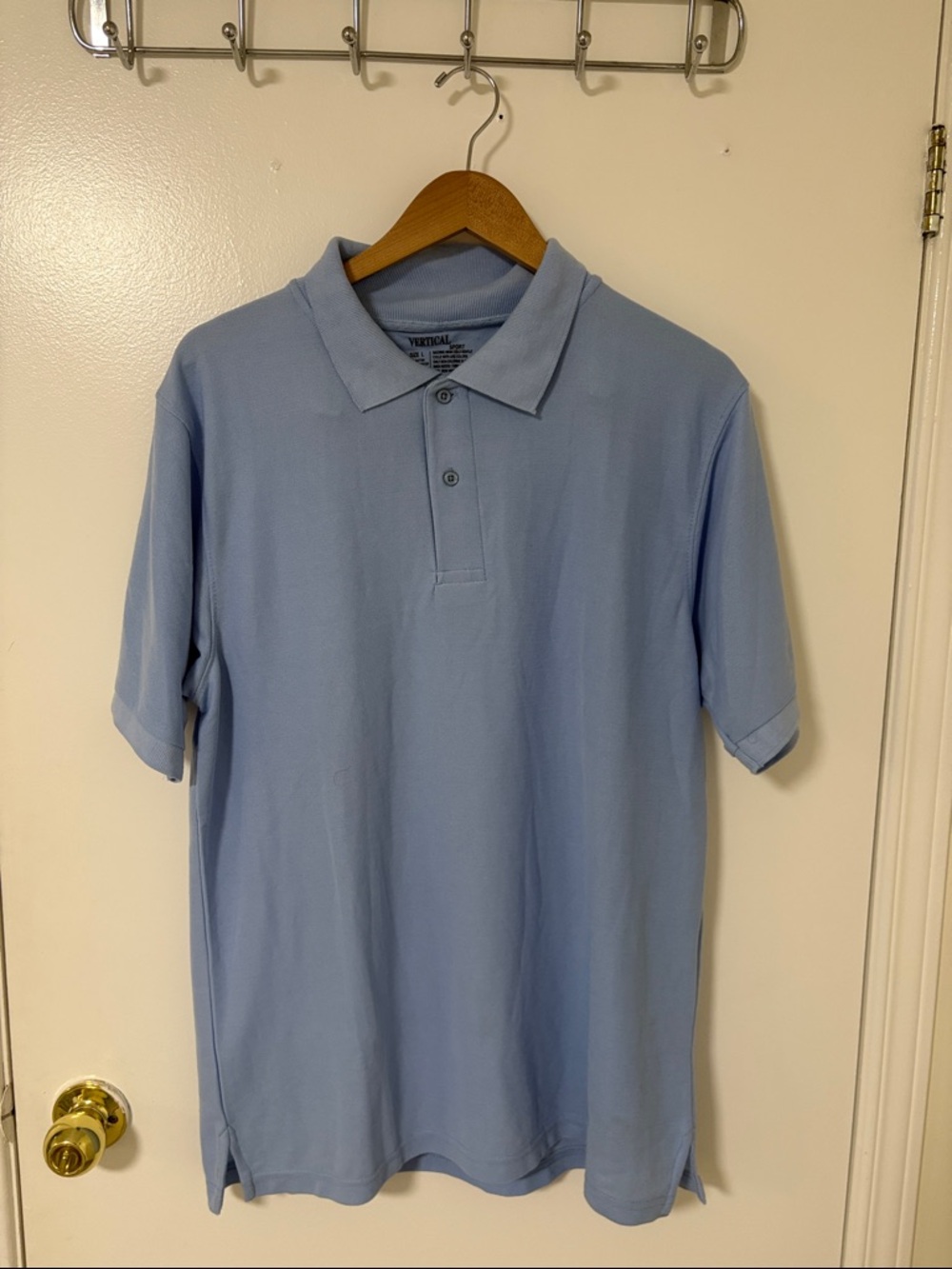 Men's Light Blue Polo Shirt by Vertical